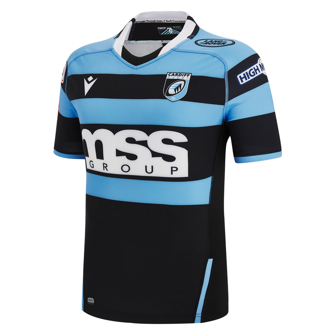 Macron Cardiff Rugby Mens Home Rugby Shirt