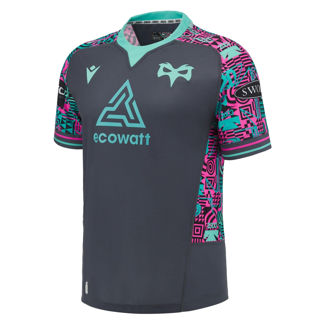 Macron Ospreys Mens Euro Rugby Shirt