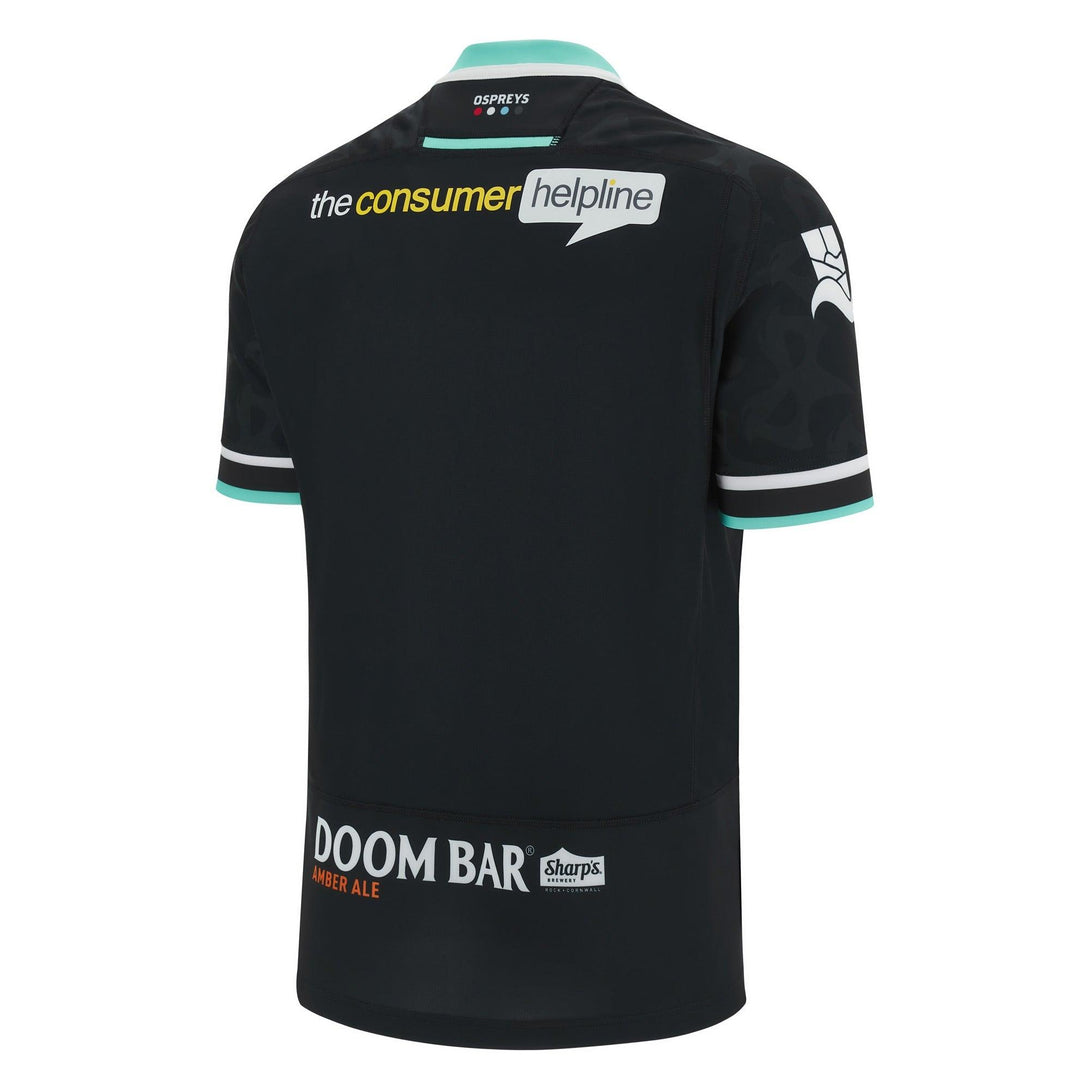 Macron Ospreys Mens Home Rugby Shirt 