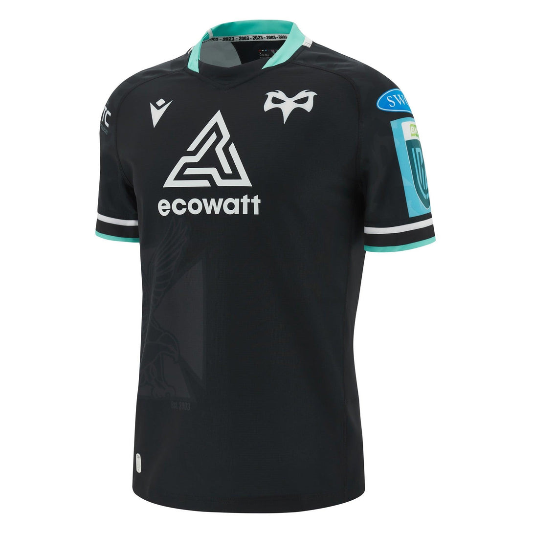 Macron Ospreys Mens Home Rugby Shirt Slim Fit