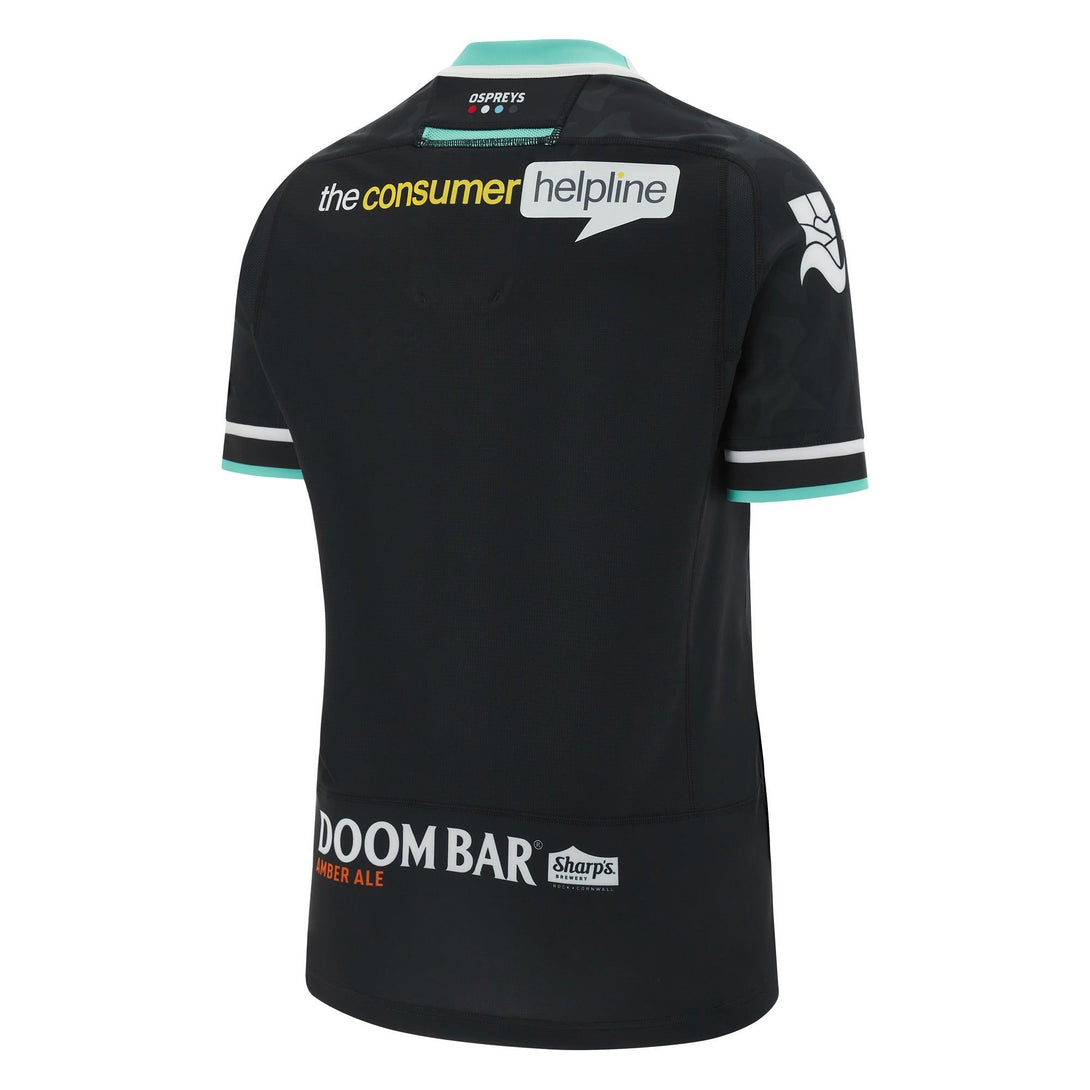 Macron Ospreys Mens Home Rugby Shirt Slim Fit