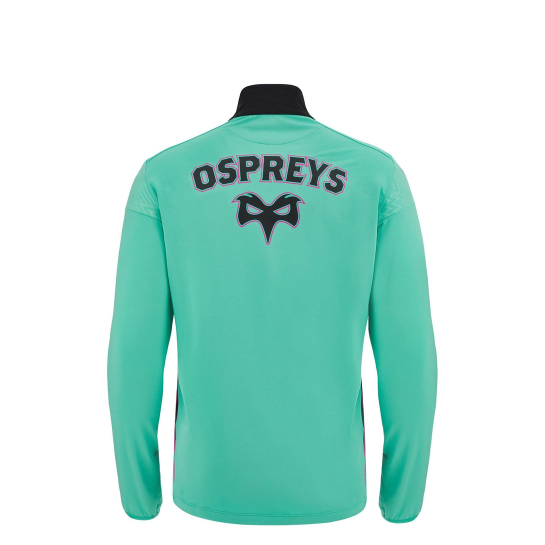 Macron Ospreys Rugby Kids Training Poly Zip Top