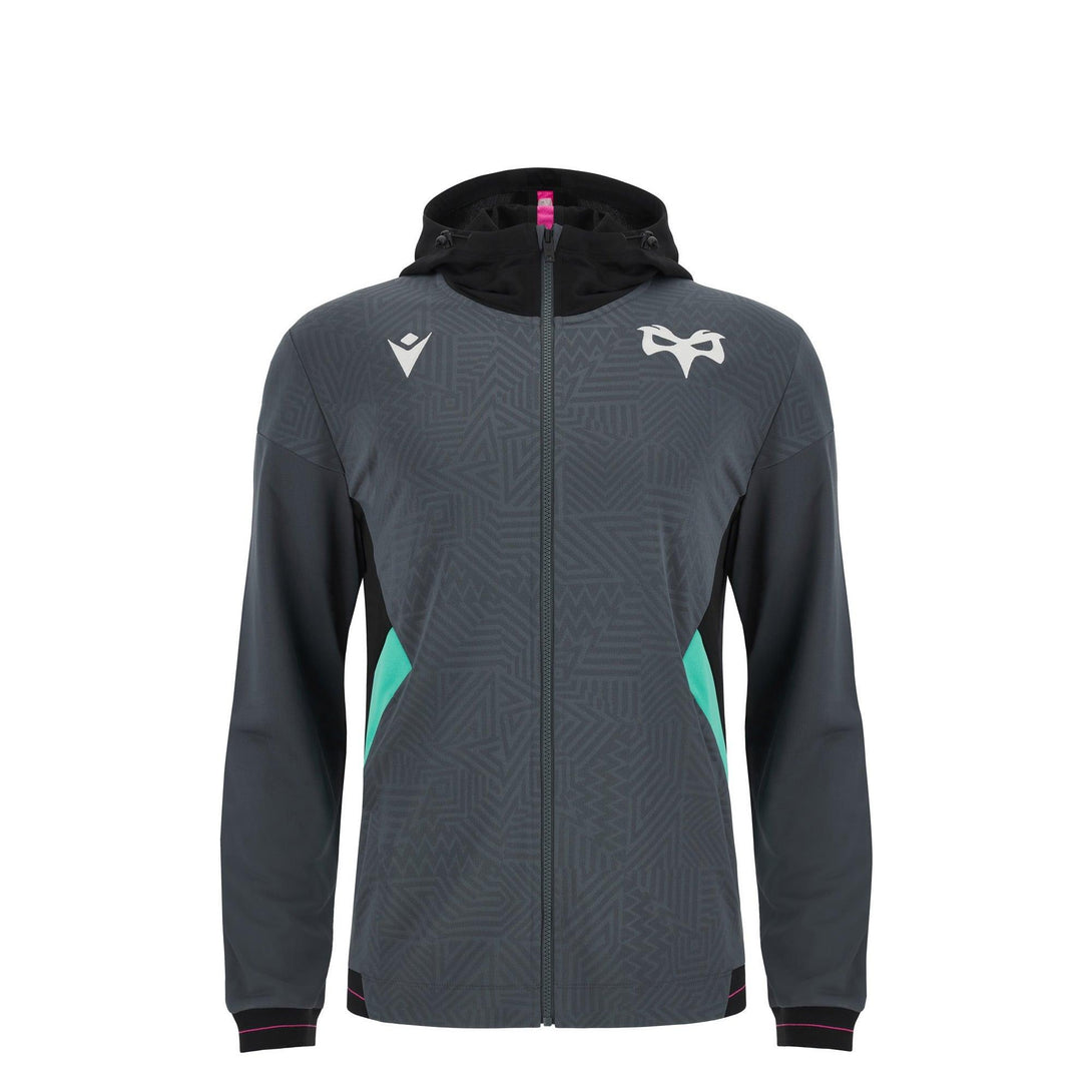 Macron Ospreys Rugby Kids Travel Full Zip Hoody