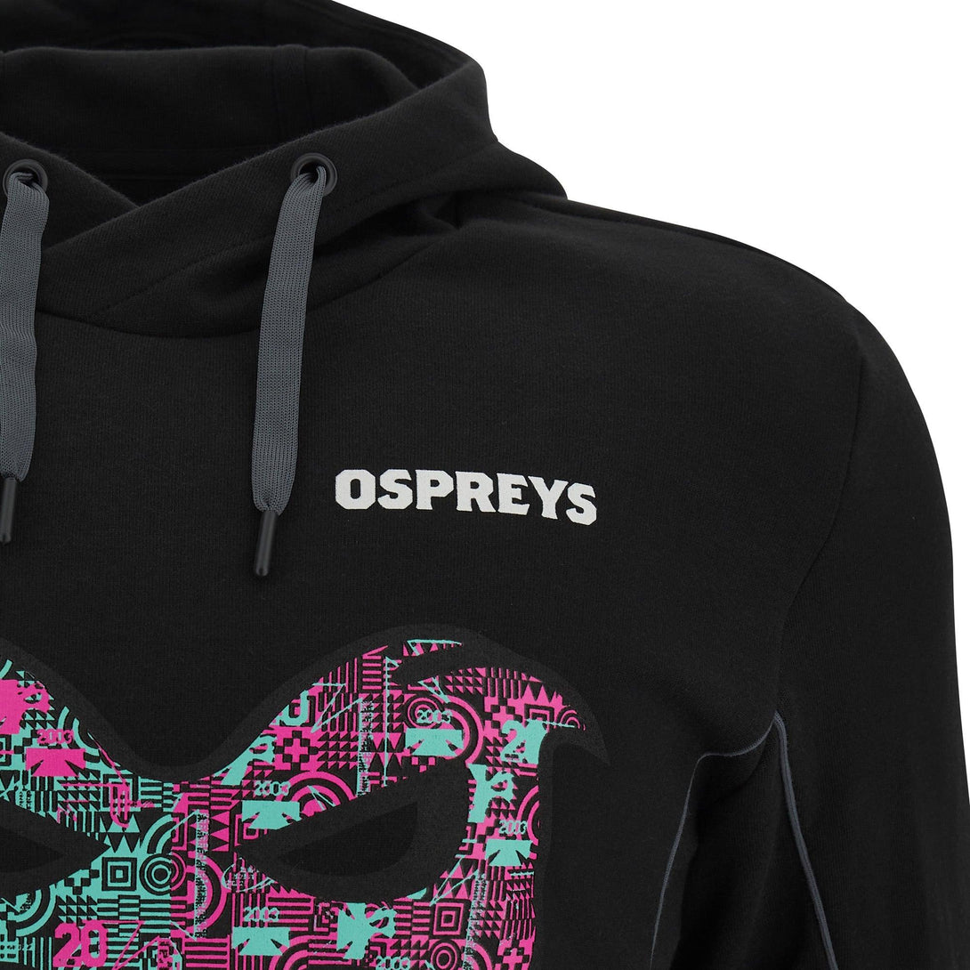 Macron Ospreys Rugby Mens Leisure Hoody 