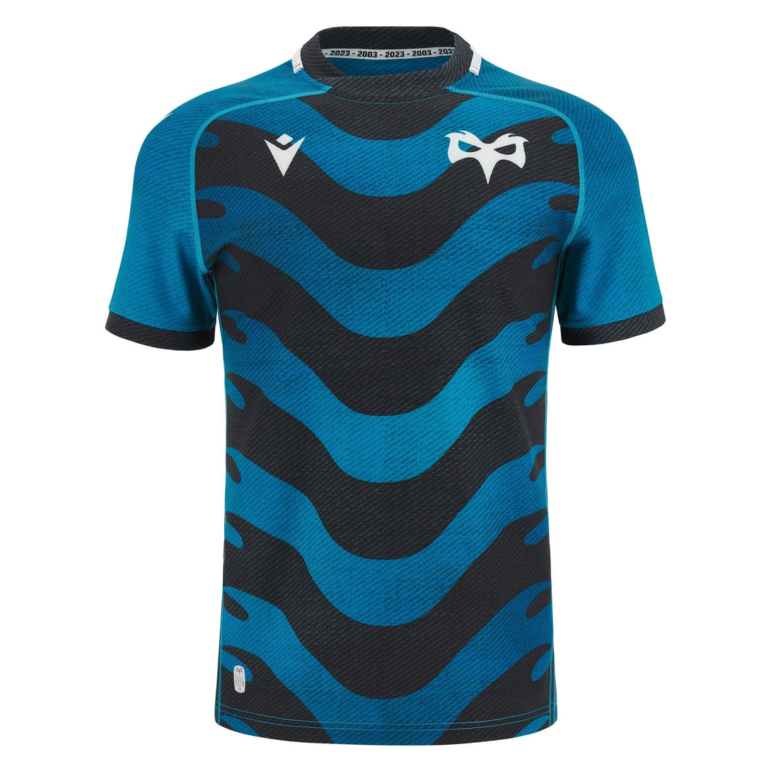 Macron Ospreys Rugby Mens Slim Fit Training Rugby Shirt