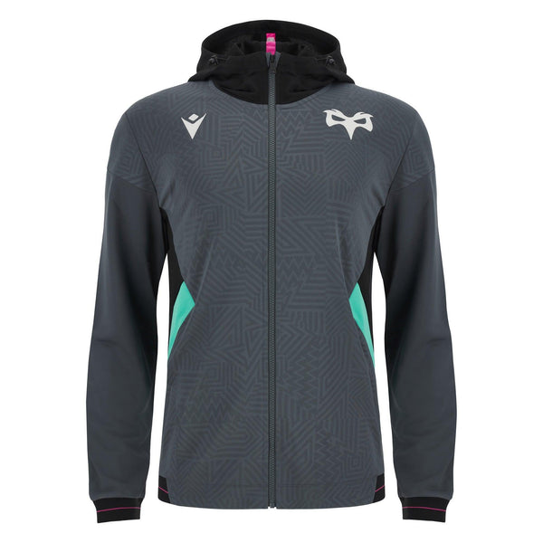 Macron Ospreys Rugby Mens Travel Full Zip Hoody