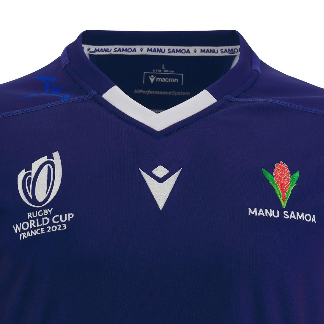 Macron Samoa Mens Rugby World Cup 2023 Home Rugby Shirt 