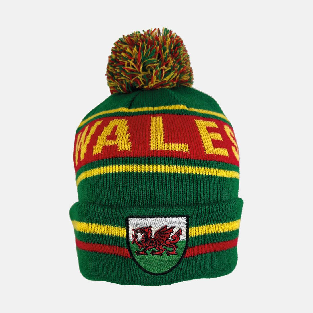 Manav Wales Shield Bobble Beanie