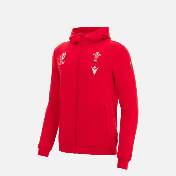 Macron Kids Wales WRU RWC 2023 Full Zip Hoody