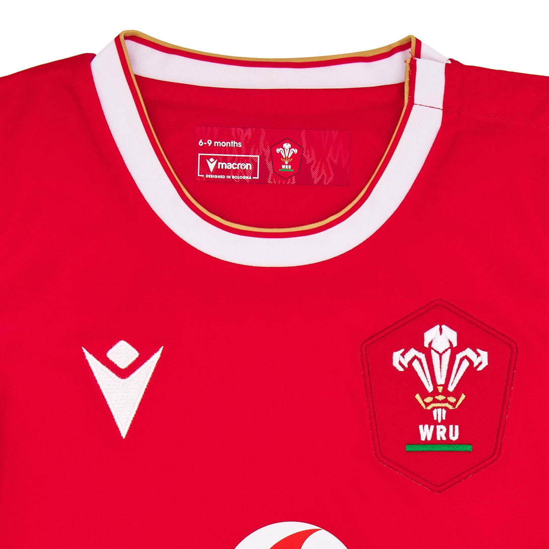 Macron Wales WRU 2024/25 Infants Six Nations Home Rugby Kit