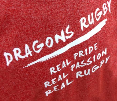 Newport Gwent Dragons Pride Passion Rugby T-Shirt Red Adults