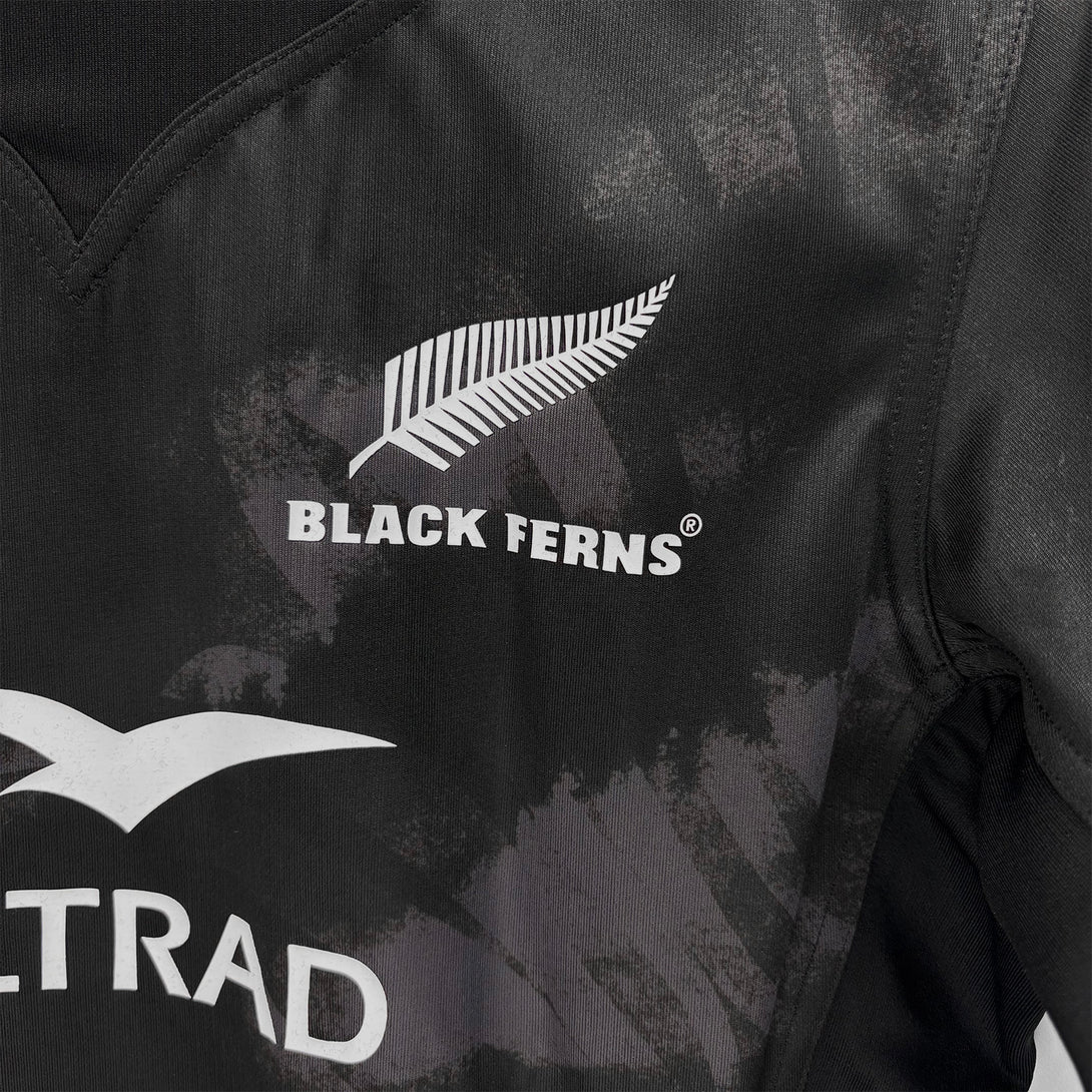 adidas New Zealand Black Ferns Kids Player Fit Home Rugby Shirt