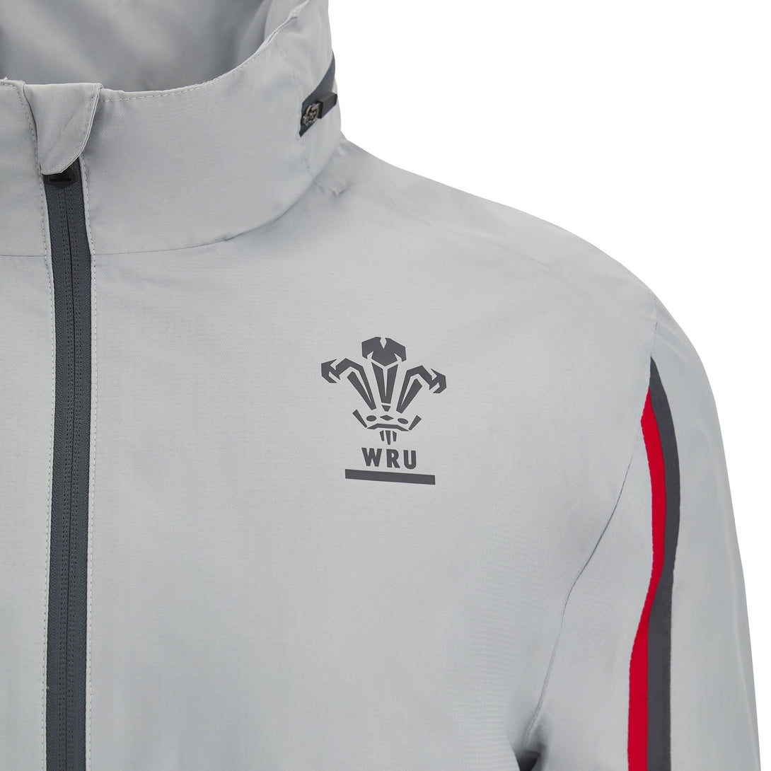 Macron Wales WRU Mens Rugby Waterproof Travel Jacket