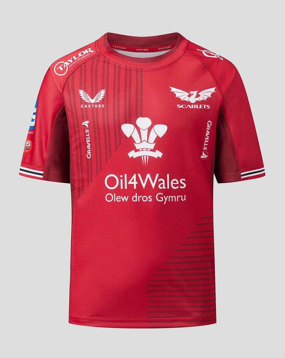 Castore Scarlets Kids Home Rugby Shirt