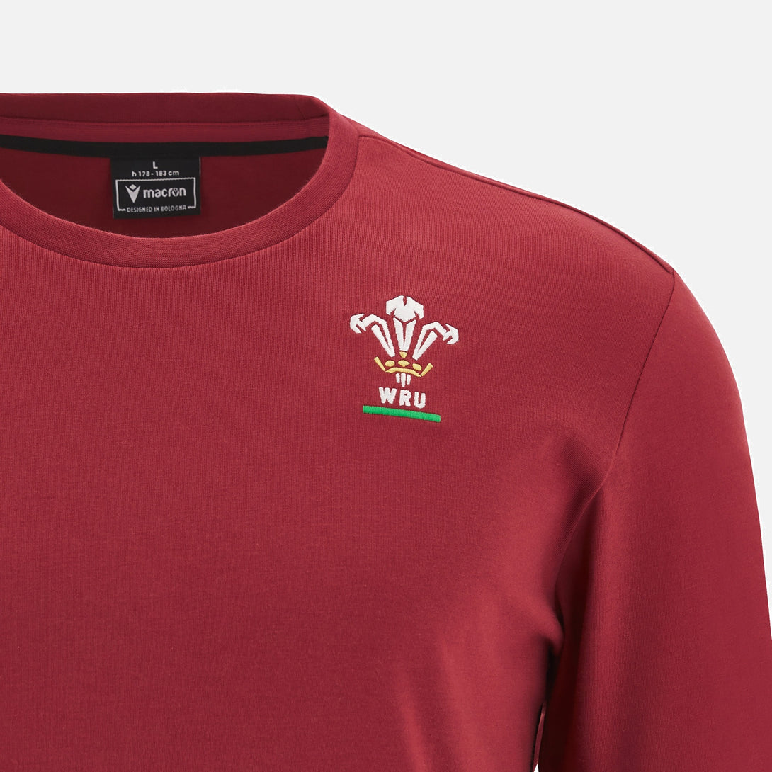 Macron Wales WRU 23/24 6 Nations Cotton Travel T-Shirt