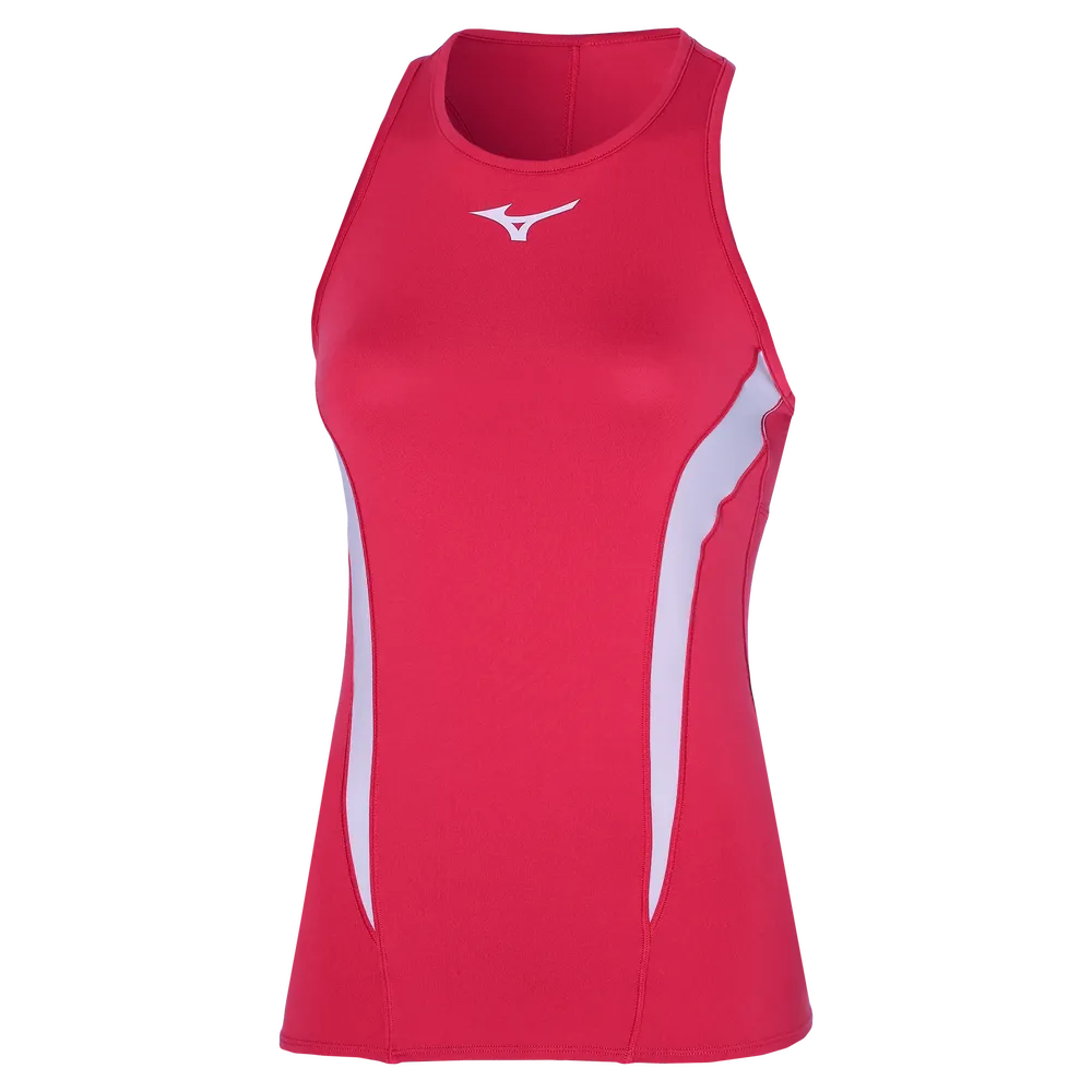 Mizuno Womens Printed Tank Top Opera Red