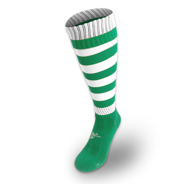 Precision Training Hooped Socks Kids Grn/Wh