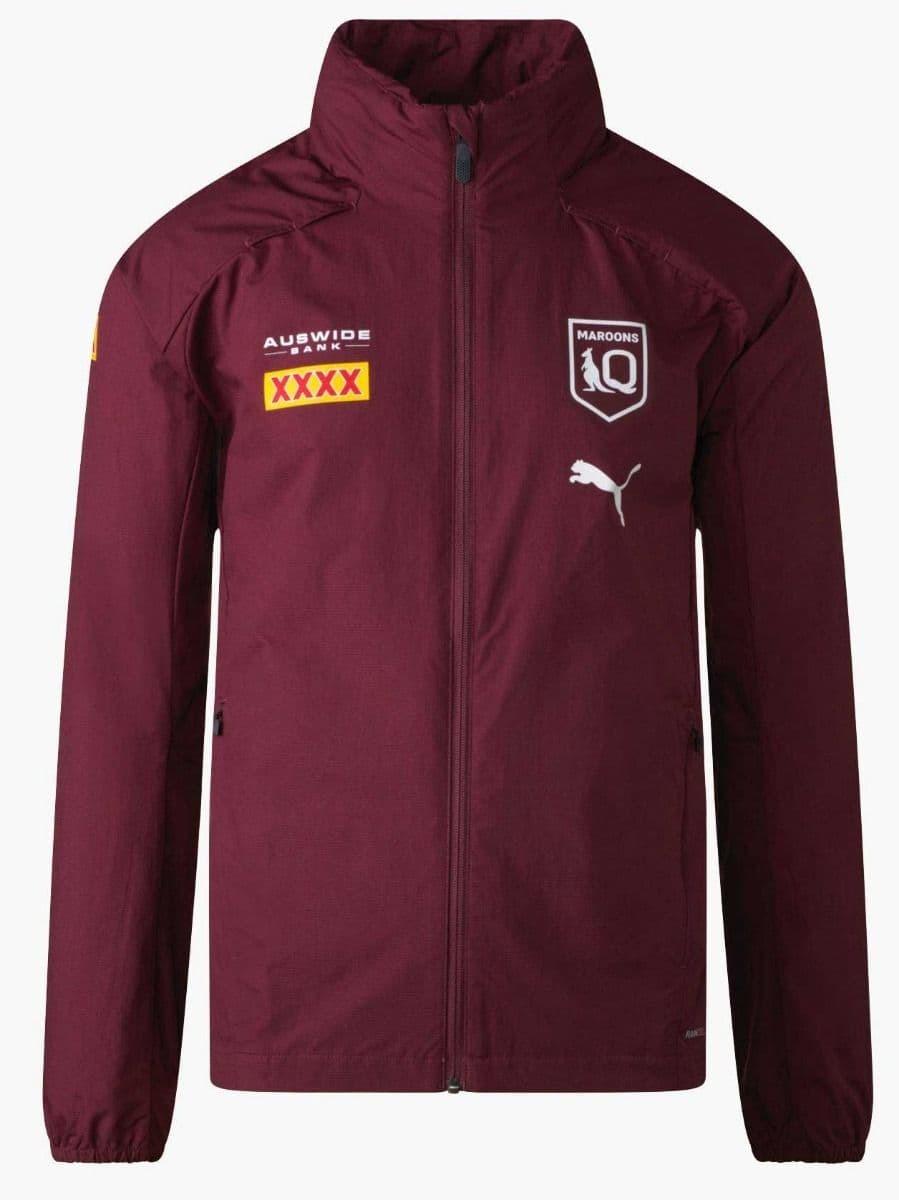 Puma Queensland Maroons NRL Rugby Mens Rain Jacket