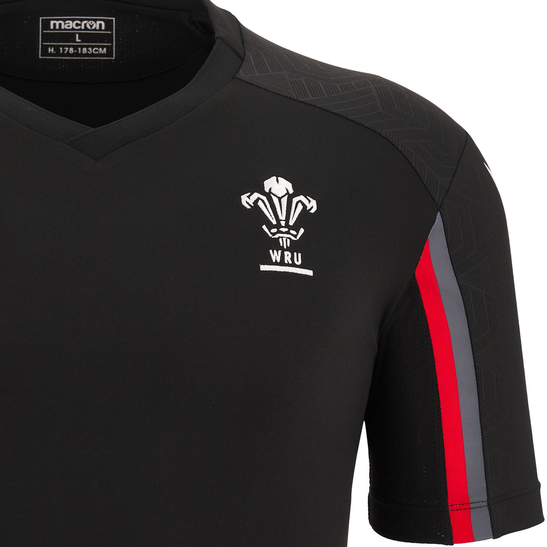 Macron Wales WRU 22/23 Kids Training Staff Poly T-shirt