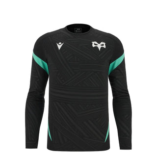 Macron Ospreys Rugby 2025/26 Kids Training Poly Long Sleeve Top