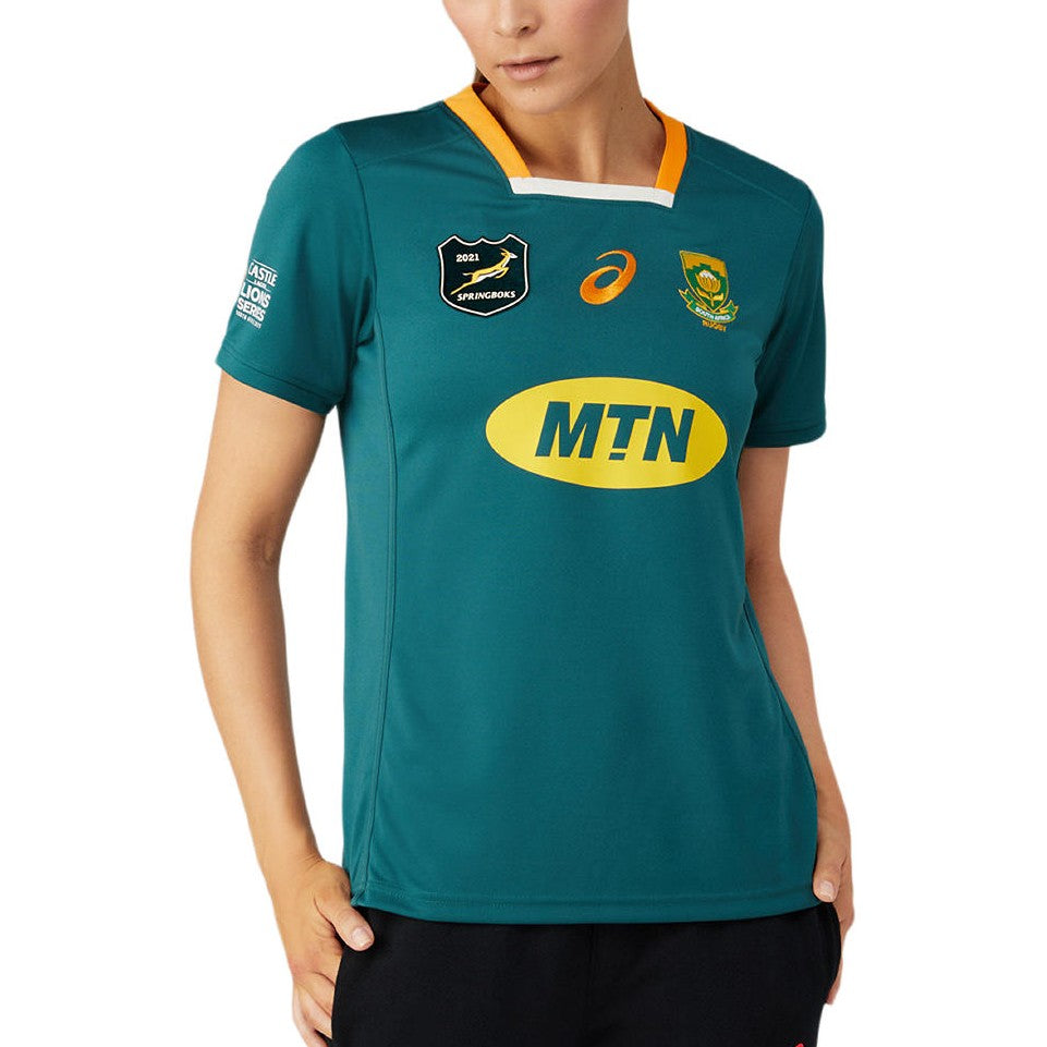 ASICS South Africa Springboks Lions Series 2021 Womens Rugby Shirt