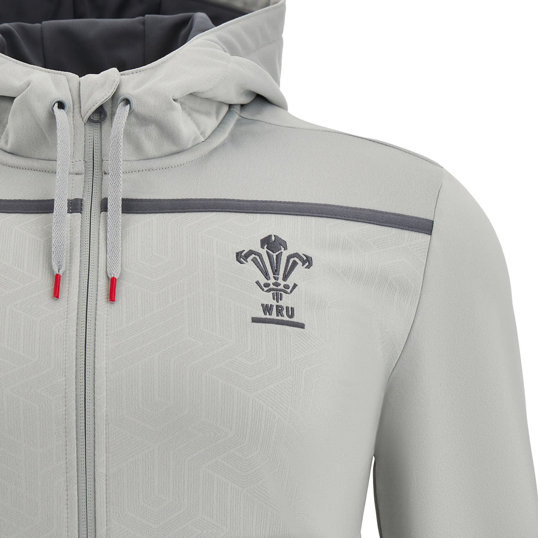 Macron Wales WRU 22/23 Rugby Travel Hoody Full Zip Sweatshirt