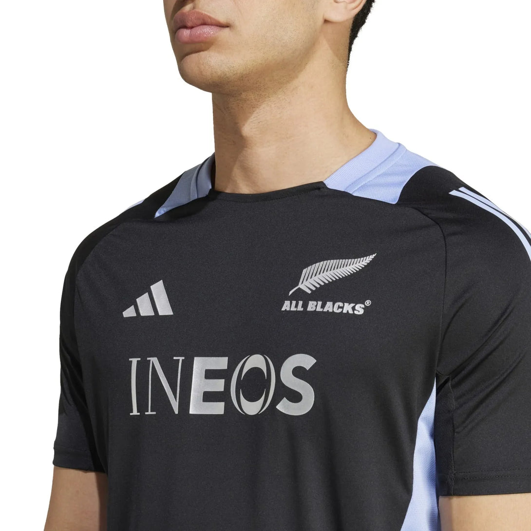 adidas All Blacks New Zealand Adults Rugby AEROREADY Short Sleeve T-Shirt