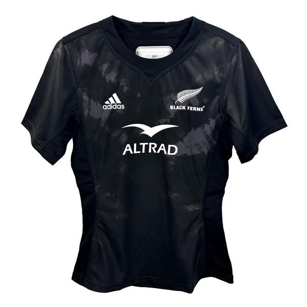 adidas New Zealand Black Ferns Kids Player Fit Home Rugby Shirt