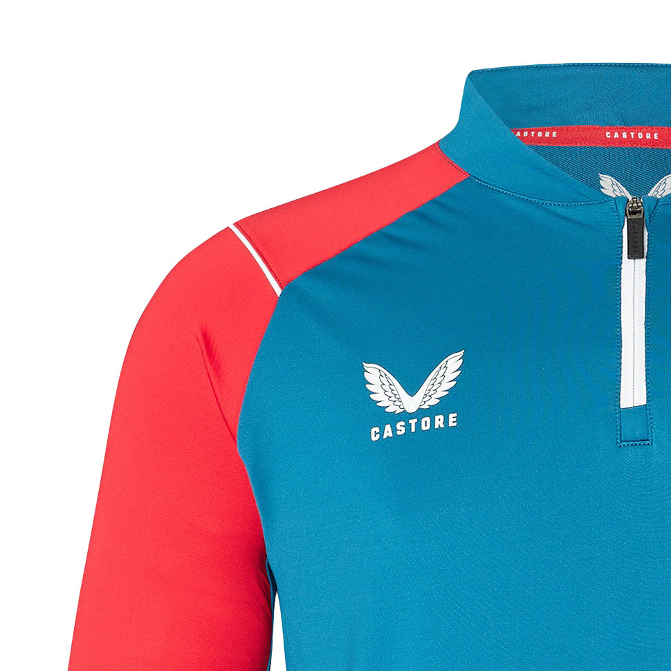 Castore Scarlets Rugby Mens ¼ Zip Training Top