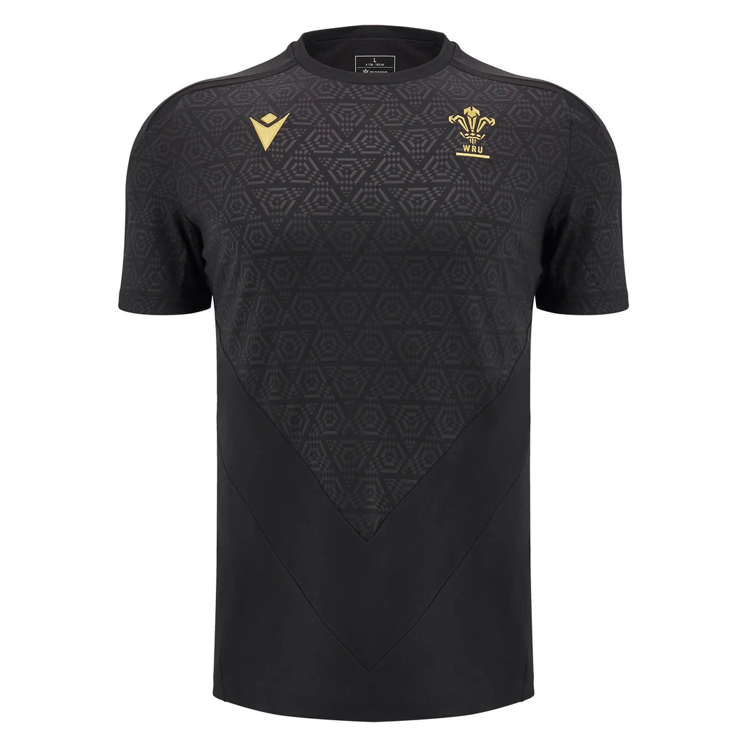 Macron Wales WRU 2024/25 Mens Poly Training Rugby T-Shirt