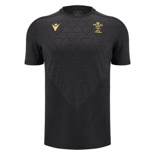 Macron Wales WRU 2024/25 Mens Poly Training Rugby T-Shirt