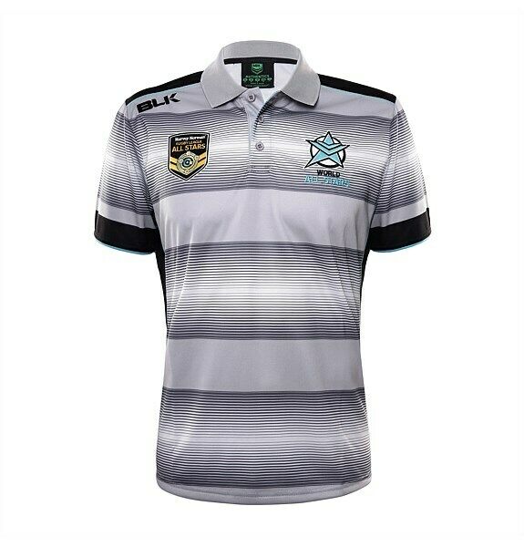 BLK NRL All Stars Mens Media Polo