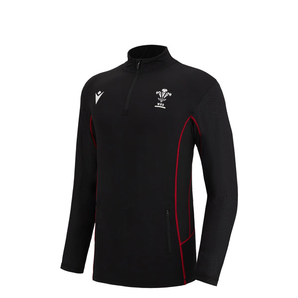 Macron Wales WRU Kids Rugby Travel ¼ Zip Jacket