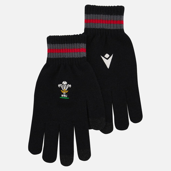 Macron Wales Official WRU 22/23 Warm Grip Gloves Smartphone Touch