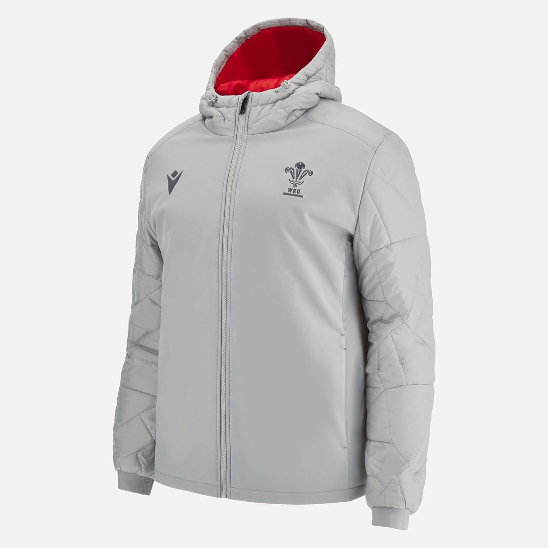 Macron Wales Official WRU 22/23 Mens Padded Bomber Jacket