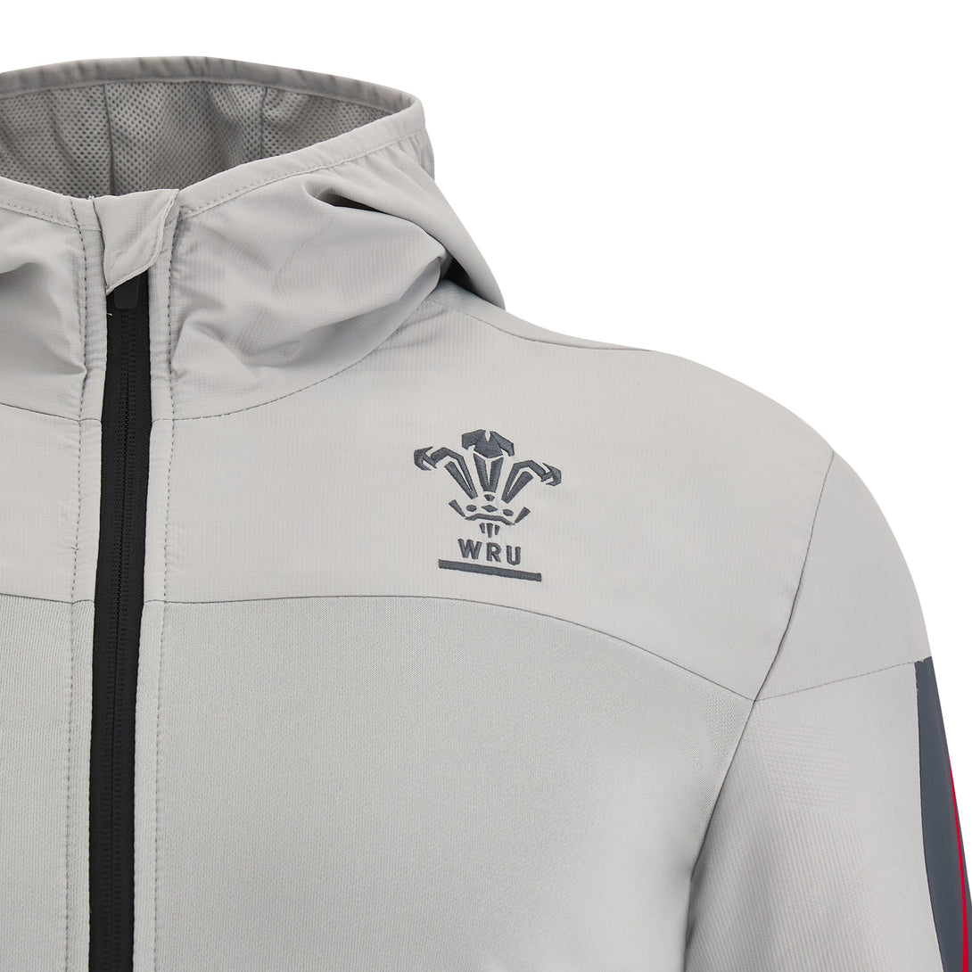 Macron Wales WRU Mens Rugby Full Length Zip Travel Jacket