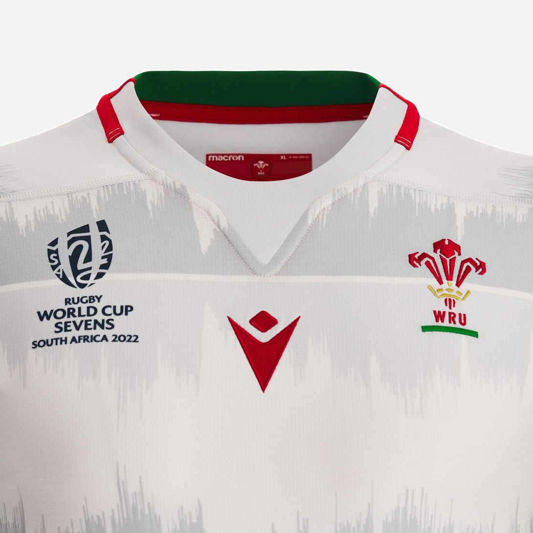 Macron Wales WRU Mens Rugby World Cup Sevens Slim Fit Rugby Shirt