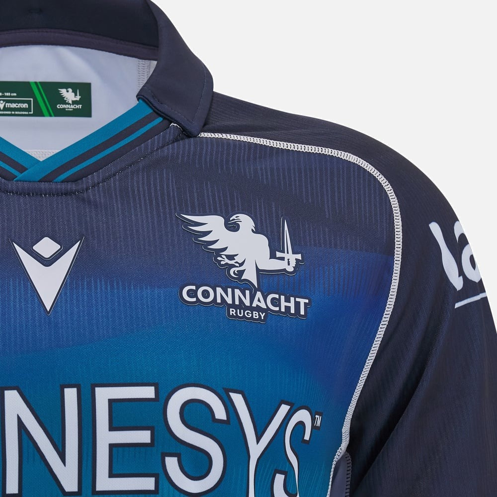 Macron Connacht Rugby 2024/25 Adults Away Poly Rugby Shirt