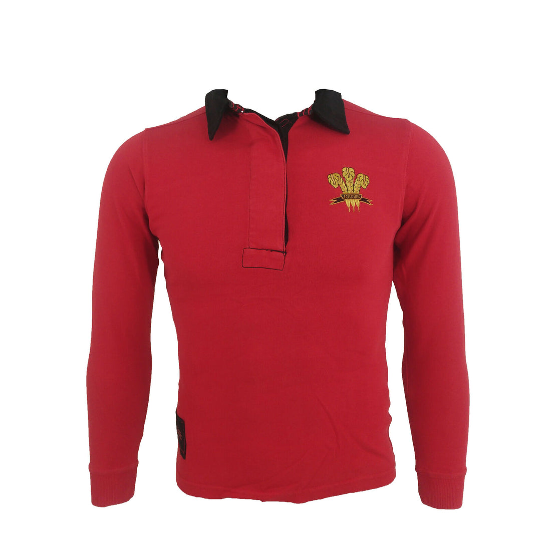 Wales Gold Label Collection Ladies L/S Throwback Rugby Shirt