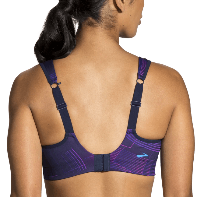 Brooks Drive Convertible Run Bra Matrix Navy Print