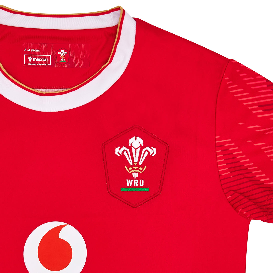 Macron Wales WRU 2024/25 Toddler Six Nations Home Rugby Kit