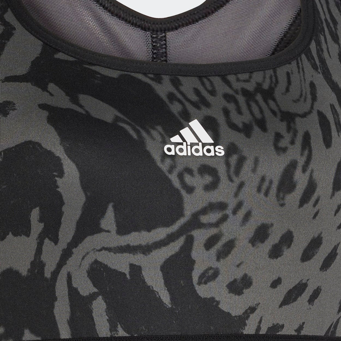 adidas Girls Aeroready Sport Icon Animal Print Sports Bra