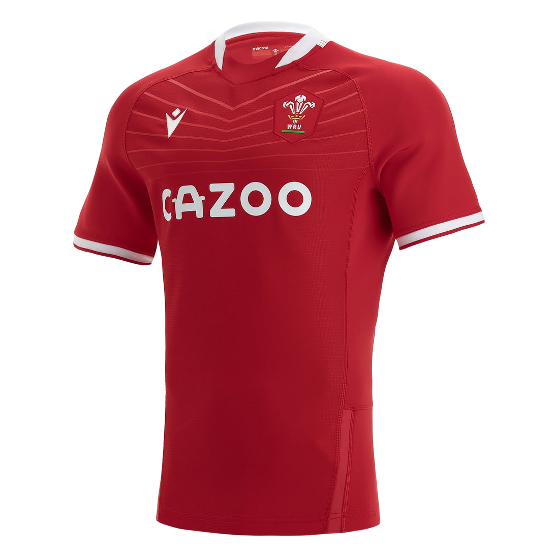 Macron Wales WRU 21/22 Mens Pro-Fit Home Rugby Shirt