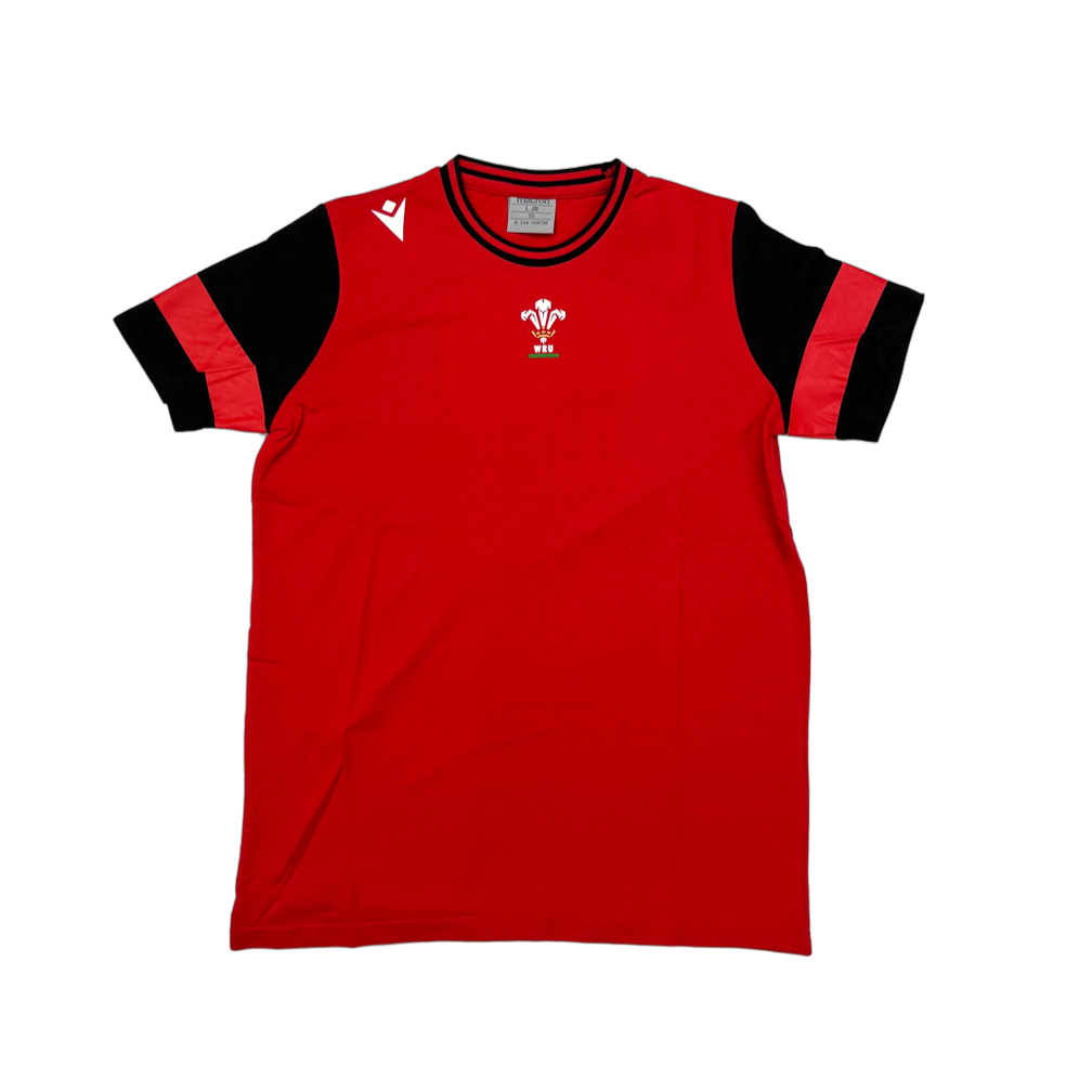 Macron Wales WRU 21 Kids Travel Leisure Shirt