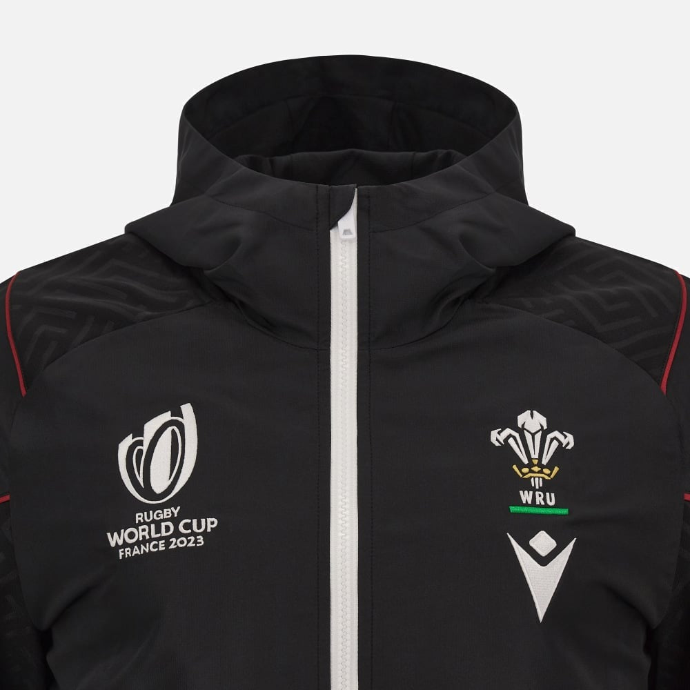 Macron Wales WRU Rugby World Cup 2023 Mens Zip Hoodie