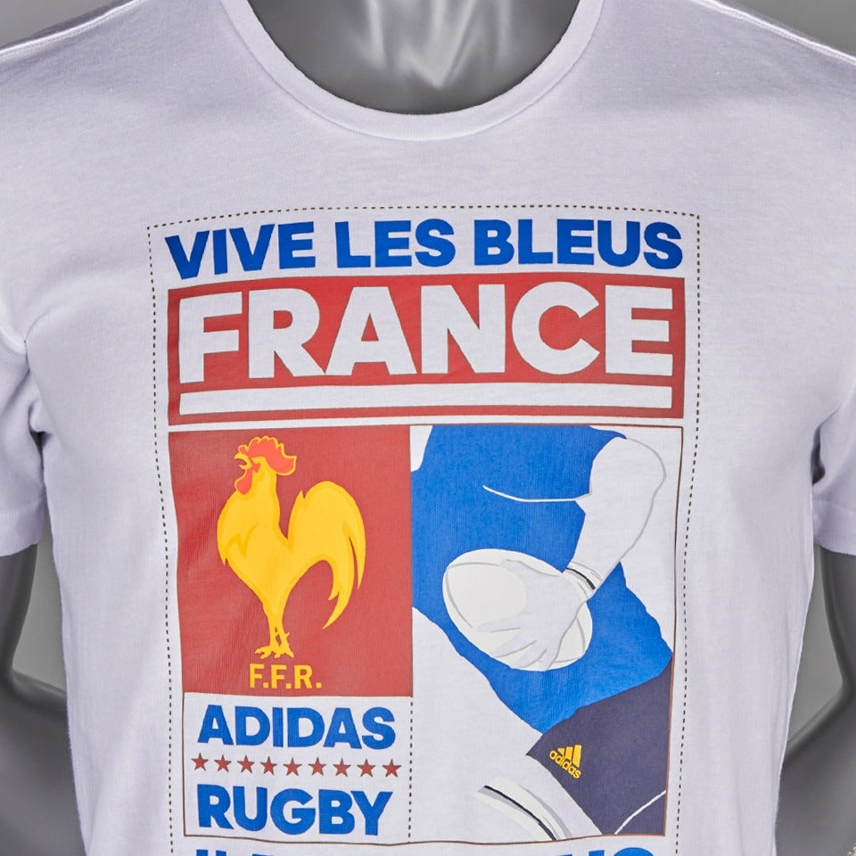 adidas France Poster Adults White T-Shirt