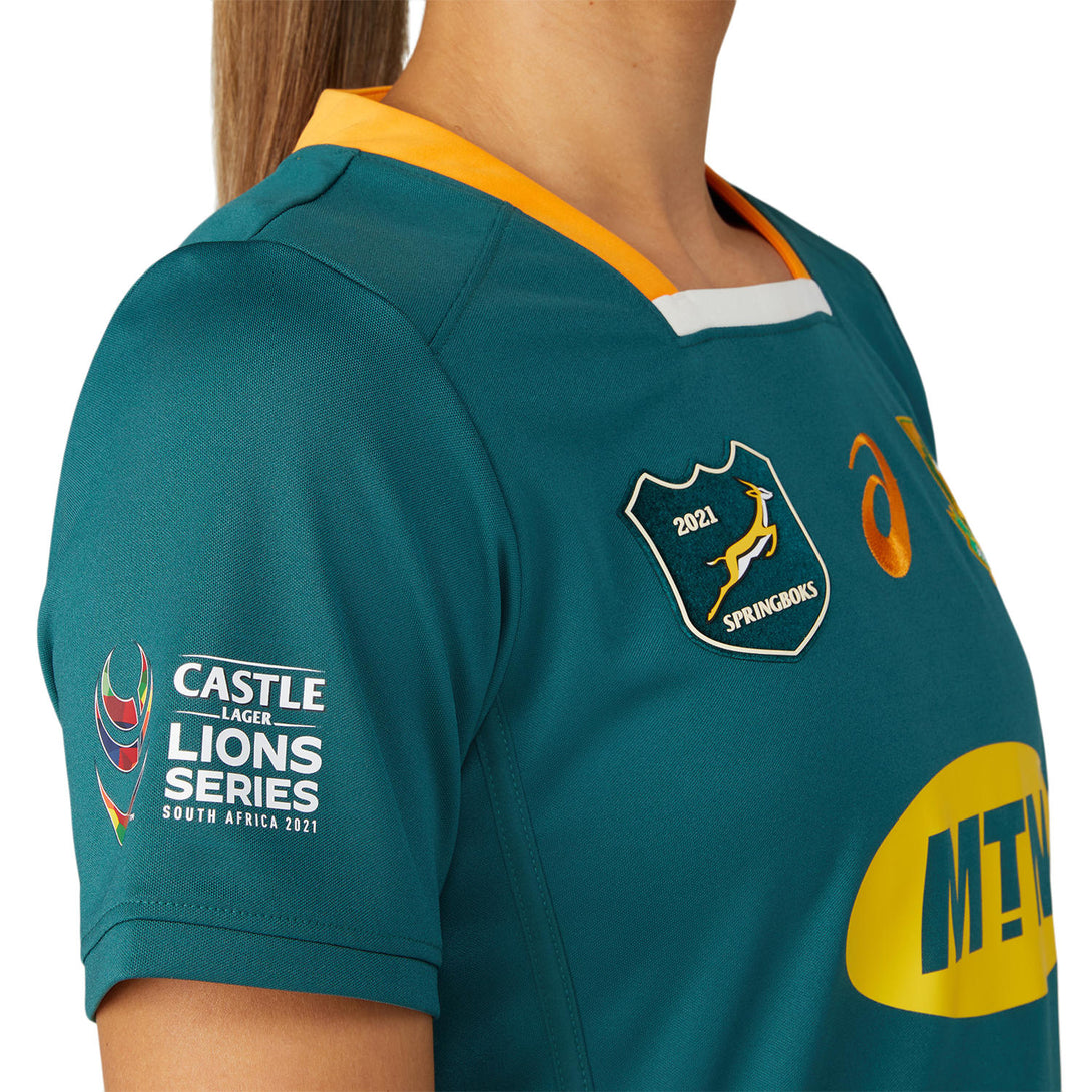 ASICS South Africa Springboks Lions Series 2021 Womens Rugby Shirt