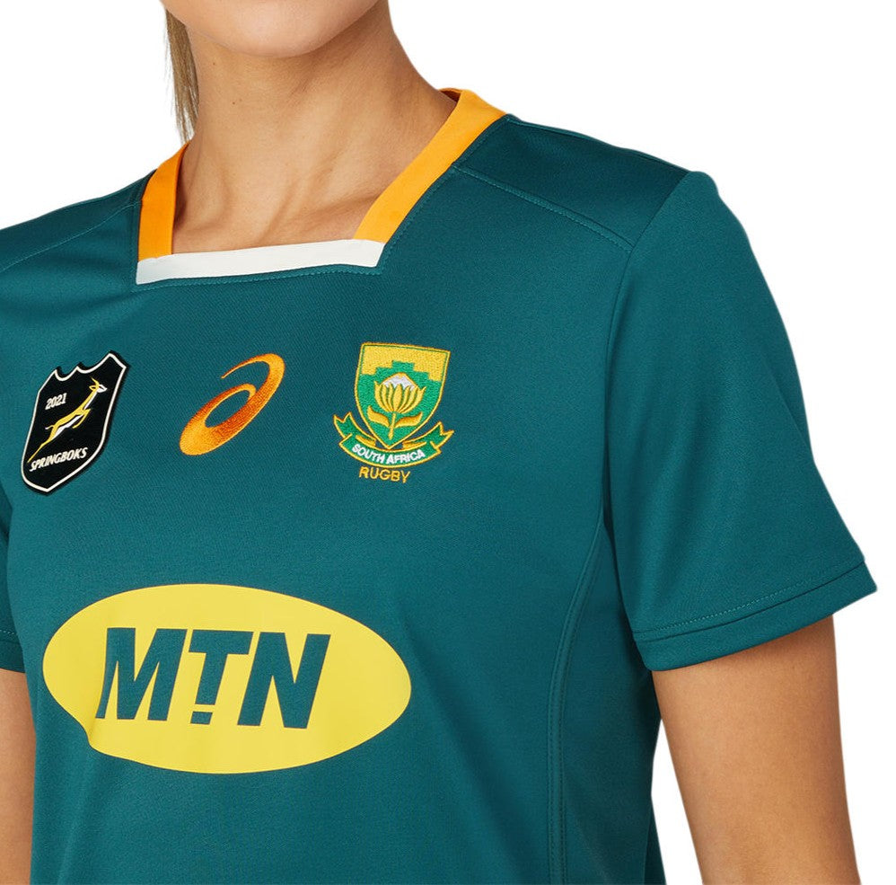 ASICS South Africa Springboks Lions Series 2021 Womens Rugby Shirt